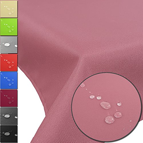 PROHEIM Mantel Lounge con Efecto Loto - Mantel de Mesa Repelente al Agua Ideal para Exteriores, Resistente a la Intemperie y de fácil Mantenimiento, Talla:130x160cm, Color:Fuchsia
