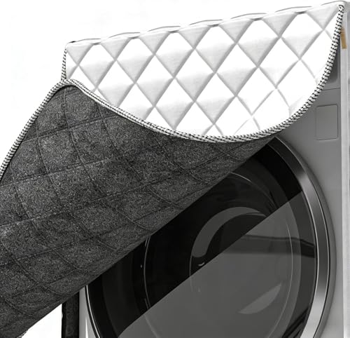 Funda para lavadora – Cubierta impermeable de carga frontal, cubierta de lavadora de cuatro lados, fundas de tela Oxford para secadora de electrodomésticos de carga superior, hogar, baño, balcón (L)