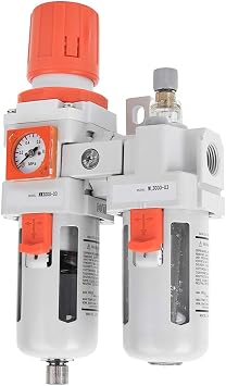 NANPU Water Filter Regulator Air Treatment Separator G3/8 Inch 0.15 0.9 MPa with Fixed Internal Cutting Table for Two Piece Replacement NC3010 03
