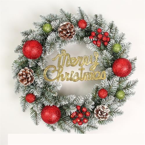 Couronne de Noël 30cm lot de 2 suspensions sans entretien - 4