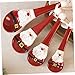 VINTORKY Ceramic Measuring Spoon Set Tiny Measuring Spoons for Baking Christmas Teaspoon Santa Claus Theme Kitchen Accessories