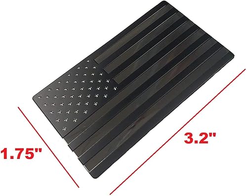 Miniatura 4 de Muzzys Juego de dos: calcomanía de aluminio de aluminio con la bandera estadounidense, emblema de la insignia NO Quarter Given, 3.2 x 1.75 pulgadas,