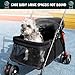 euppaury Pet Stroller 4 Wheels Medium Small Dog Cat Strollear, Outdoor Folding Portable Travel Dog Cat Strollear with Cup Holder ﻿ 1 Set