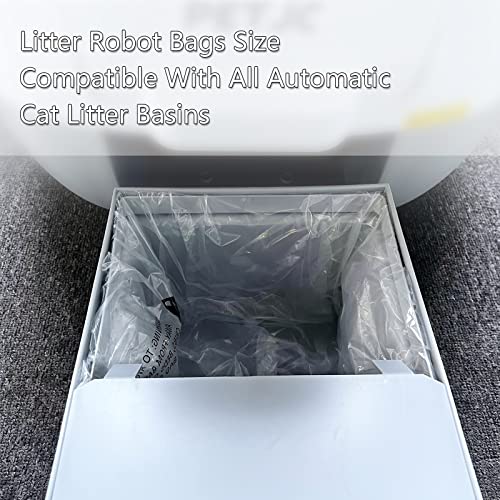 Tisiod 60 Pieces Replacement Waste Drawer Robot Liners,Litter Waste Drawer Liners Bags,Compatible With Litter-Robot,9-11 Gallon #TOP2