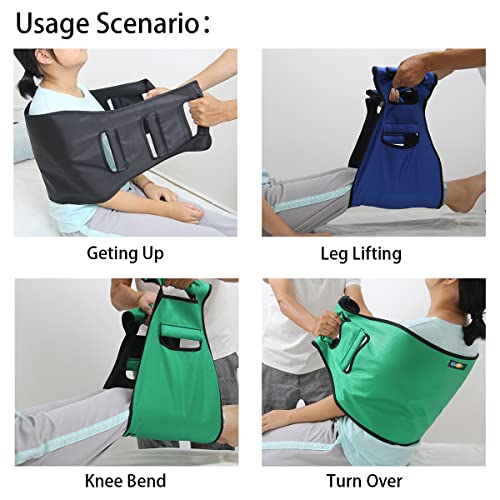 Kkaffe Transfer Sling, Auxiliary Transfer Belt For The Elderly And People With Lower Limb Weakness, Lifting Tool For People With Limited Mobility And Bedridden People(Green) #TOP1