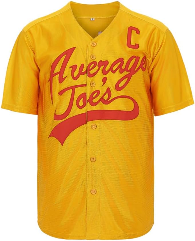 Men's #16 Peter Lafleur Average Joes Dodgeball Jersey Dodgeball Hip Hop Movie Baseball Jerseys