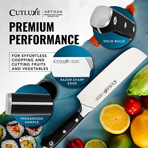 Cutluxe VORAGA Nakiri Knife, 7 Inch Vegetable Knife thumb #7