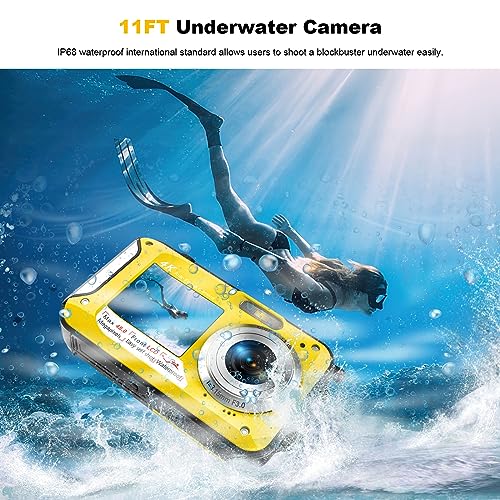 Yifecial 001 4K Underwater Camera With 32Gb Card 1250Mah Battery 56Mp Autofocus 11Ft Waterproof Camera Dual-Screen Selfie 16X Waterproof Floatable Digital Camera Underwater Camera thumb #4