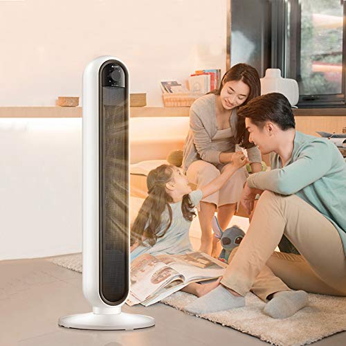 Calefactor para Terraza Portátil 2800W,Calefactor Eléctrico cerámico PTC de Torre con Mando a Distancia,Radiador Oscilante Temporizador 24 Horas