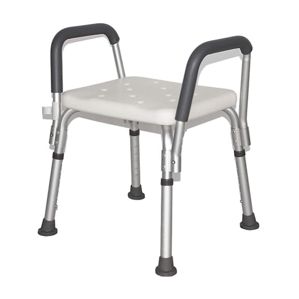 Tabouret de siège de douche avec poignée ergonomique et assise stable anticorrosion