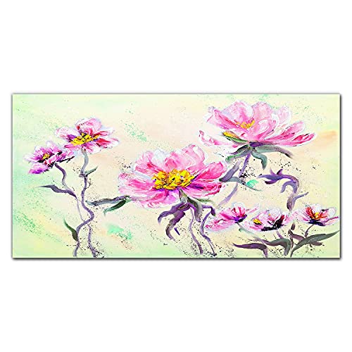 Tableau en verre fleurs 100x50cm : dites adieu aux murs ternes