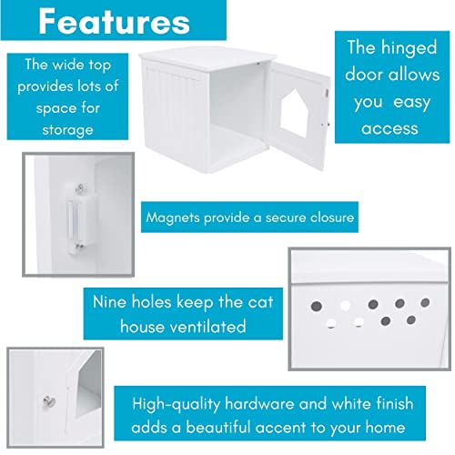 image for Internet's Best Decorative Cat House & Side Table | Cat Home Nightstan