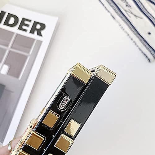 Miniatura 4 de Babemall - Funda para Samsung A14 4G 5G, con diseño retro y brillante, cadena de correa de cristal, resistente, a prueba de golpes, híbrida de