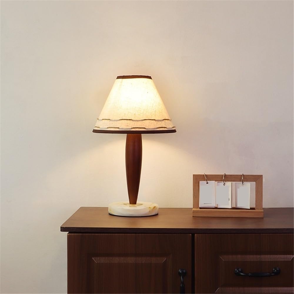 Lampa biurkowa Drewniany salon, sypialnia, gabinet, sofa, marmurowa dekoracyjna lampa stołowa