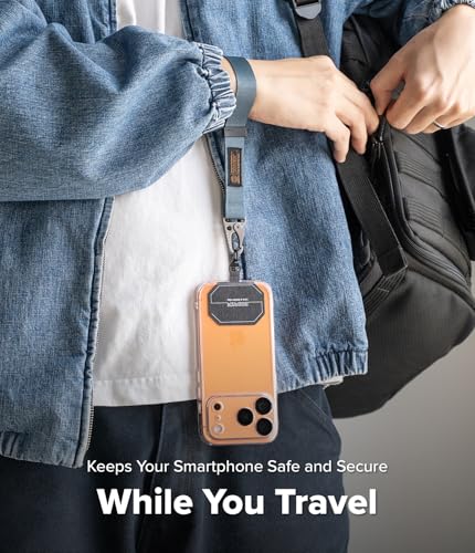 Image of Ringke Tactical Webbing Hand Strap with Patch [Heavy Duty Tactical Carabiner] Durable Anti-Tear Multi-Purpose Phone Wrist Strap for Travel, Hiking, etc