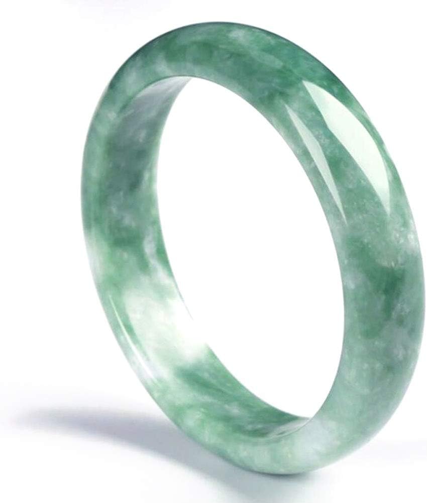 Auspicious CloudNatural Calcite Jade Bangle Bracelet For Womens Green Color