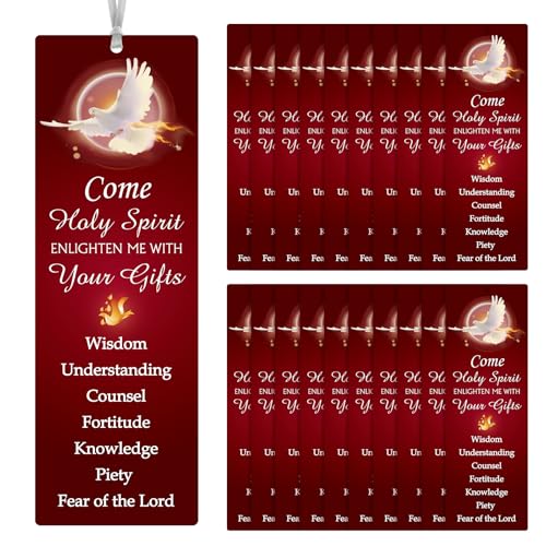 TaoBary 60 Pcs Come Holy Spirit Bookmarks Pentecost Gift Dove