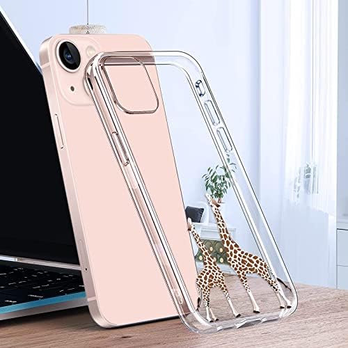 BAOWEI [3 Pack Case Compatible for iPhone 13, Ultra Thin Crystal Clear Soft TPU Silicone Cover with Cute Pattern Protective Phone Case - Giraffe, Flamingo & Panda