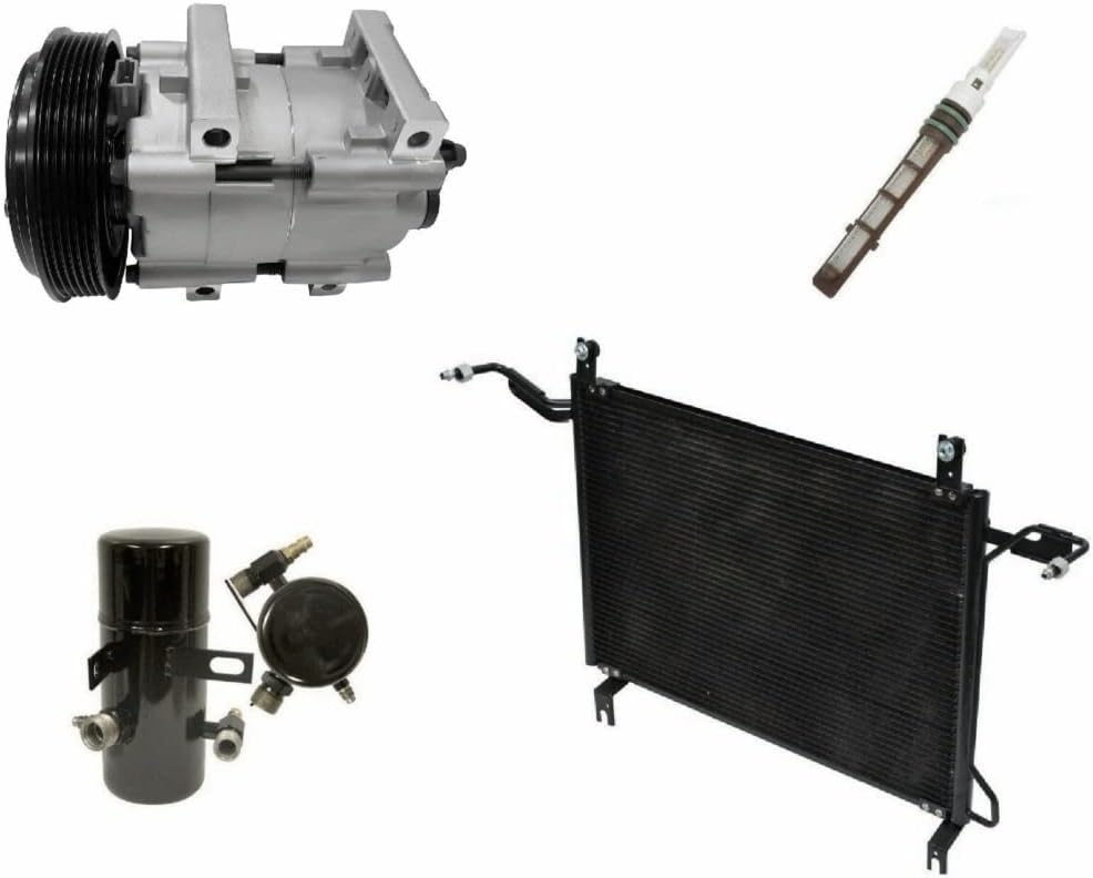 PCHXQVQ AC Compressor Kit With Condenser AC13AN Fits 4.9L