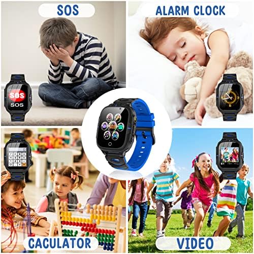 ELEJAFE Kids Smart Watch, 16 Games 2 Cameras Video SOS Phone Smart Watch for Kids with Flashlights MP3 Music, Smartwatch for Boys Girls 3-12Y Birthday Gifts