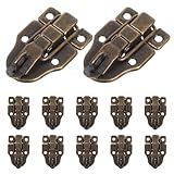 NOLITOY Pestillo de Caja Pequeña de Metal Antiguo Orificio para Candado, 12 Piezas en Color Verde Azulado, Cierre Decorativo Retro para Joyeros, Cofres y Manualidades