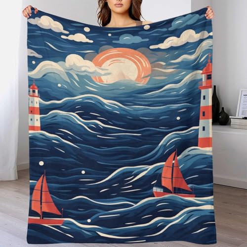 Couverture de voyage chaude et moelleuse en microfibre pour adultes