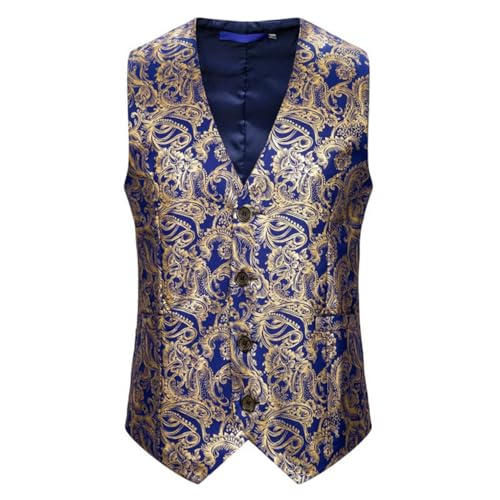 Gilet de costume vintage pour mariages et soirées rétro chic en bleu