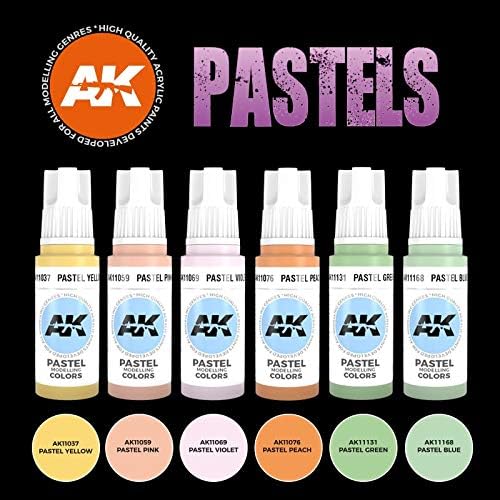 AK-Interactive Pastels Colors Set 11607 - Model Building Paints and Tools # AK1607