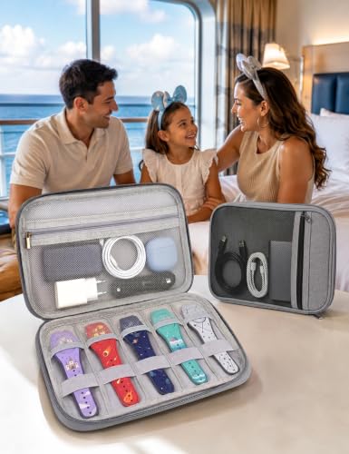Soft Travel Case Compatible with MagicBand 1/2/Plus, Holds 5 Bands, Gray DROPS TO - image 3