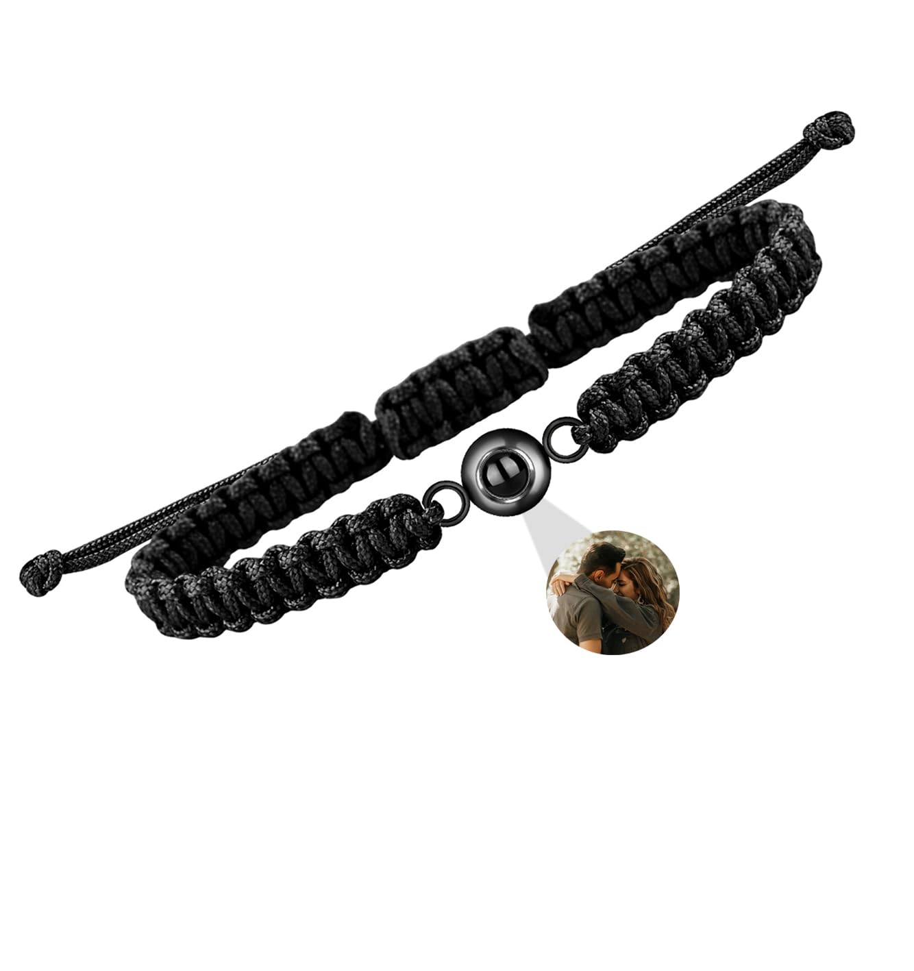 Aina Lighting Pulsera con Foto Personalizada para Mujer Hombre Pulsera con Foto Proyeccion Redondo Día de la Madre Cumpleaños Aniversario Recuerdo Regalos para Ella Él