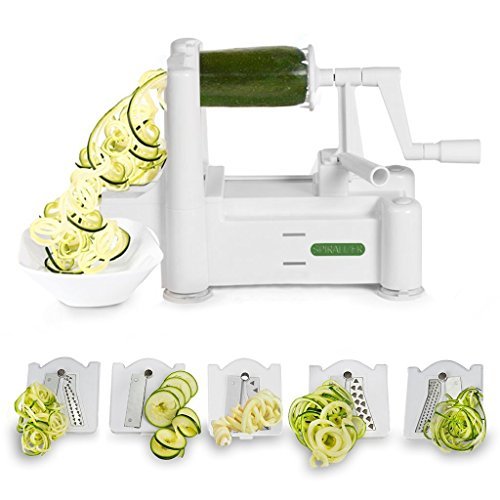 Spiralizer® 5-Blade Vegetable Slicer, Strongest-and-Heaviest Duty, Best Veggie Pasta & Spaghetti Maker