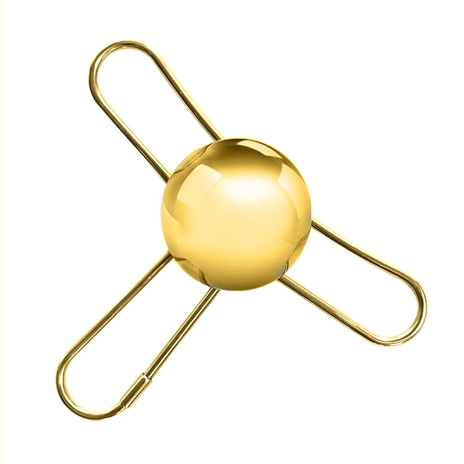 MALSSE Metal Coffee Ice Maker Cube with Cooling Coffee Cube Gold Ice Metal Texture Sphere Gold