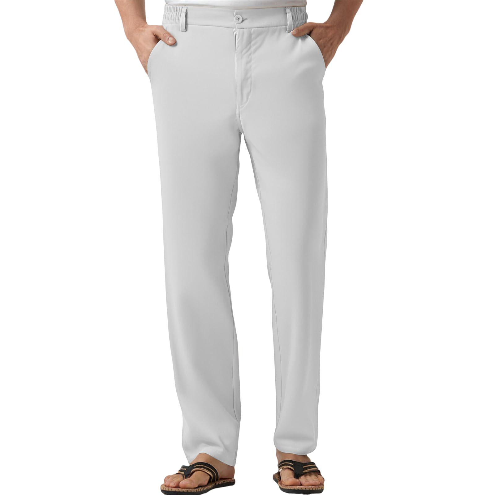 Work Pants for Men Fashion Lightweight Golf Pants Stretch Work Dress Comfy Pants Casual Slacks Trousers with Pockets