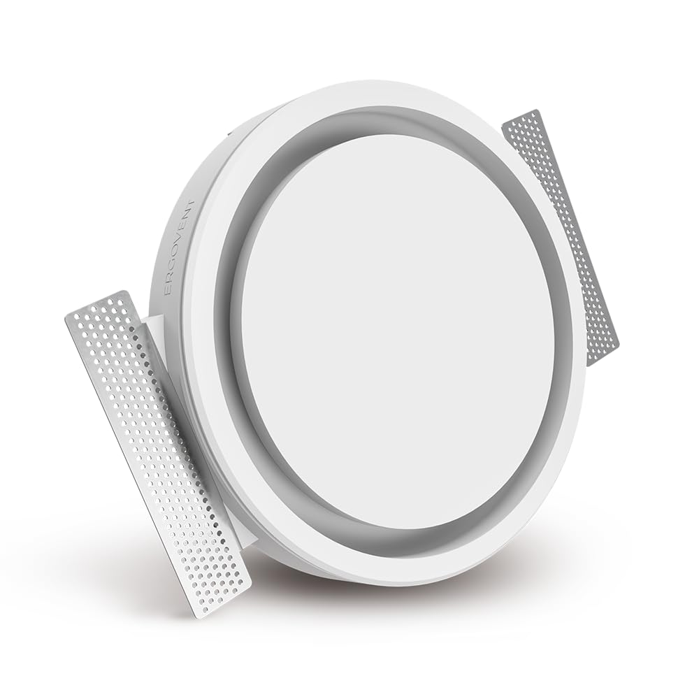 RONDO-150 - Rahmenlose Runder Lüftungsauslass - Tellerventil 150 mm mit Magnet - Lackierbarer Diffusor 6" - Fast Unauffällig, Modernes Design und Leicht an die Inneneinrichtung Anpassbar