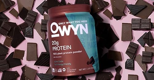 Owyn Only What You Need Plant-Based Protein Powder, Dark Chocolate, 1.17 Lbs #TOP7