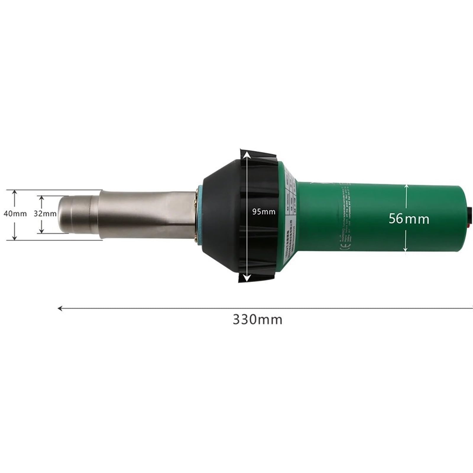Zgrzewarka do plastiku Pistolet spawalniczy do tworzyw sztucznych o mocy 1600 W Dmuchawa gorącego powietrza Spawarka palnikowa arkuszy, rur, zbiorników, podłóg, membran PP/PE/PVC(Kits 7)