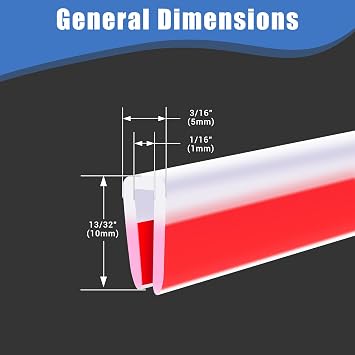 Clear Rubber Edge Trim, Car Door Edge Guards, Self-Adhesive Transparent Edge Protector for Sheet Metal Parts, Fit 1/16