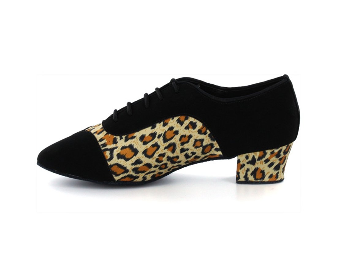 MGM-Joymod Men's Classic Lace-up Closed Toe Practice Chacha Salsa Tango Jazz Rumba Ballroom Latin Modern Dance Shoes/Black 7.5 M US