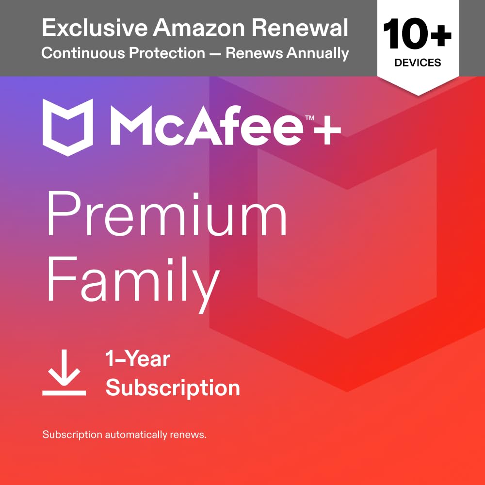 McAfee+ Premium Family 2027 Antivirus Software, 10+ Devices | Auto-Renews