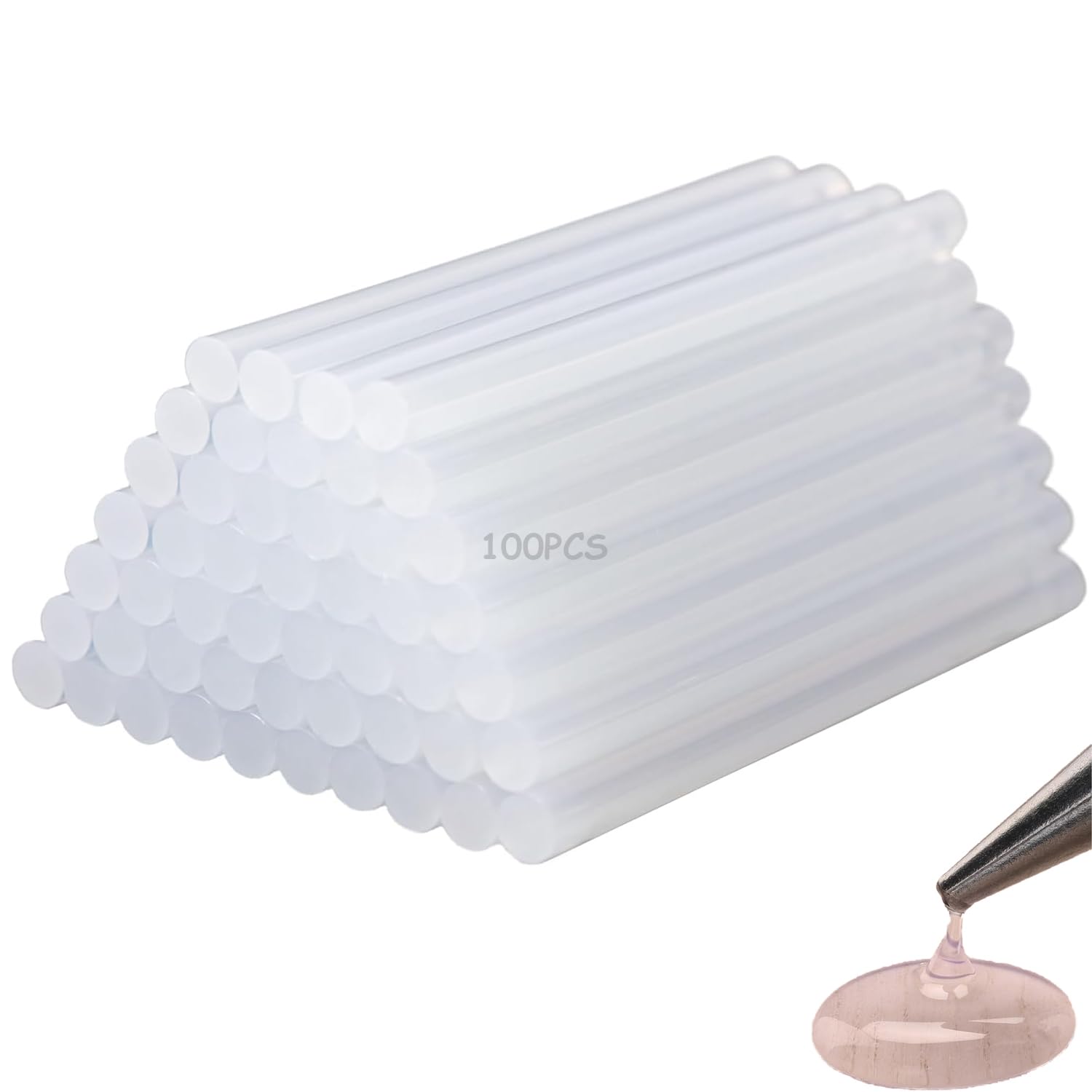Przezroczyste sztyfty do klejenia na gorąco, 100 sztuk, 7 x 100 mm, do pistoletu klejącego, szybkoschnące, DIY, rękodzieła