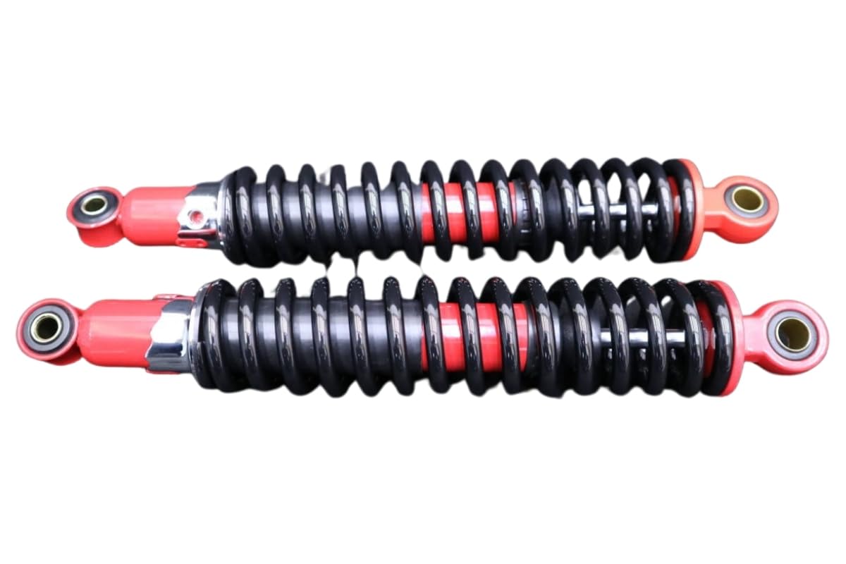 【240】 新品 当時仕様 325mm 細巻き リア サスペンション 赤×黒 Amazon | 細巻き サス/汎用 当時 細巻きメッキ リアサス