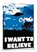 Produktbild 1art1 UFOs Poster I Want to Believe Bilder Leinwand-Bild Auf Keilrahmen | XXL-Wandbild Poster Kunstdruck Als Leinwandbild 40x30 cm