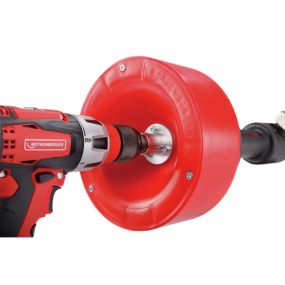Rothenberger ROSPIMATIC CL Rohrreinigungs Kabelloses Set mit Zusatzspirale, 8mm Spiraldurchmesser, 0m-7.5m Arbeitsbereich Länge | 1000002299 | Rohrreinigung, Sanitär, Rohrreinigungskabel