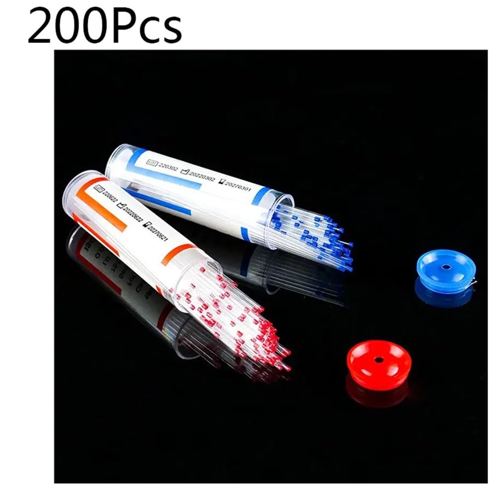 Tube capillaire en verre for hématocrite, ensemble de tubes capillaires, échantillon de verrerie de laboratoire, expérimental(Red-blue-200Pcs)