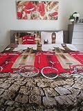 Pago Poco Couette Une Place et demie London, Parure de Lit, Draps Housses