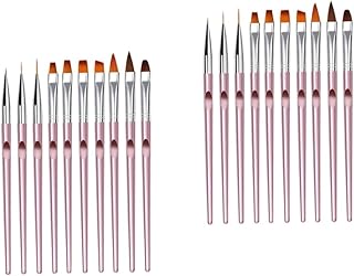 minkissy 20 Peças Pincel Para Pintura De Unhas Pincel Para Listras De Unhas Caneta Para Modelagem De Unhas Detalhe Pincel Para Desenho De Unhas Caneta Pincel Para Unhas Caneta Pincel Para