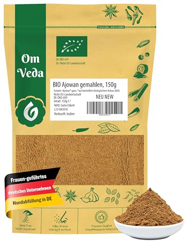 BIO Ajwain Gemahlen 150g im Kraftpapierbeutel | Königskümmel Pulver mit Thymianähnlichem...