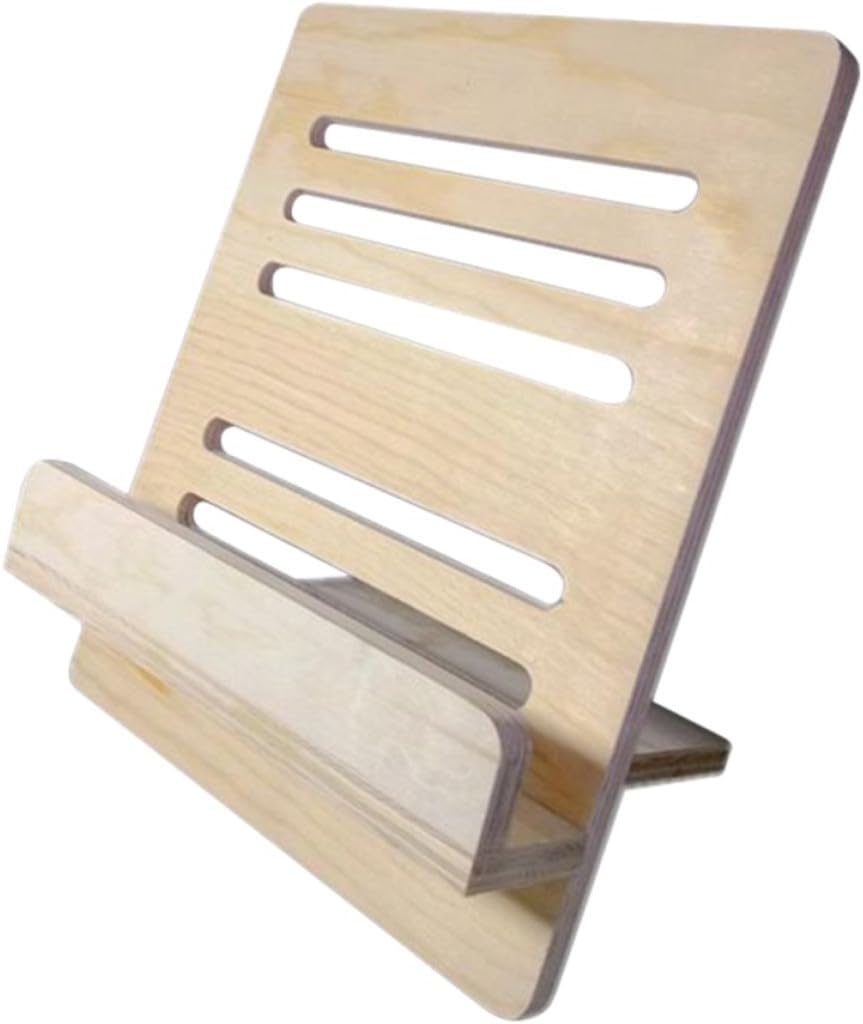Khaki Wooden Foldable Music Score Stand for Home Desktop Reading