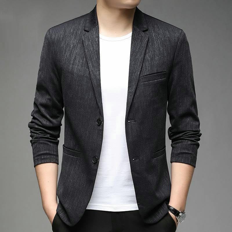 Men's Spring Autumn Casual Plaid Blazer3