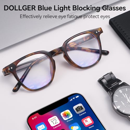 Image of Dollger Square Blue Light Blocking Glasses Women Men Computer Eyeglasses Fashion Light Weight TR90 Blue Light Glasses